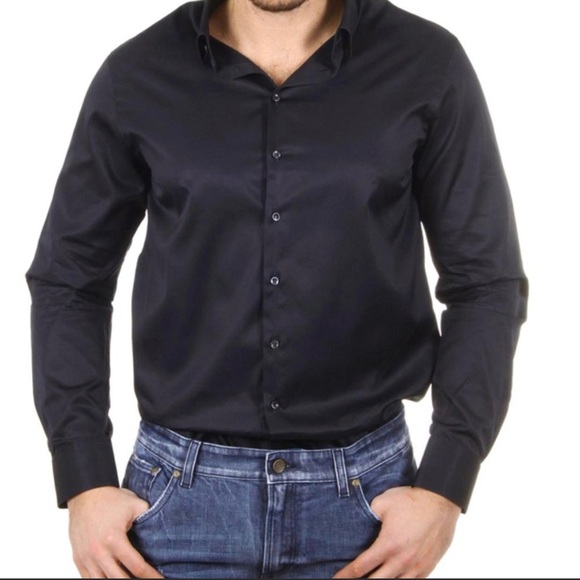 Slim fit Armani collezioni long sleeve dress shirt size 41/16 - Picture 3 of 11